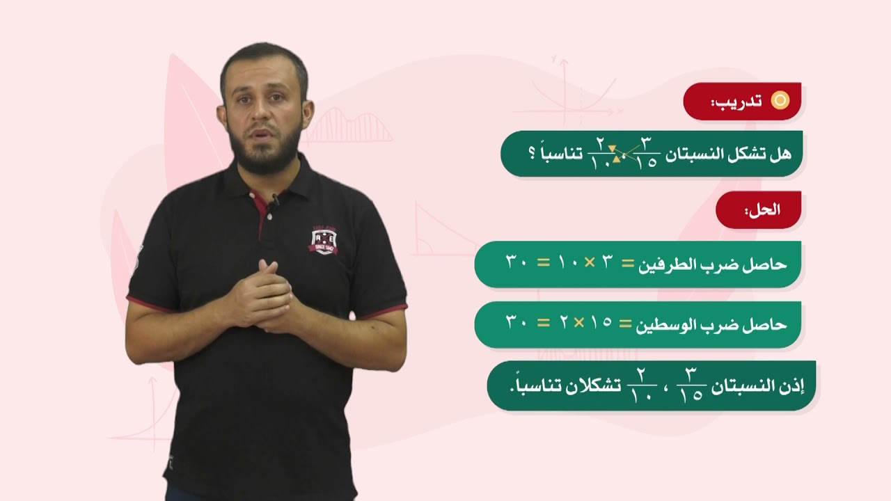الرياضيات 7 - فصل 1 | التناسب الطردي والعكسي