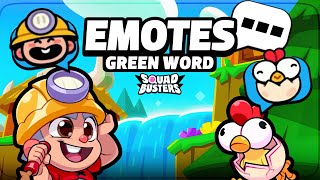 TODOS Emotes Animados do Green Word | Squad Busters  squadsneakpeeks