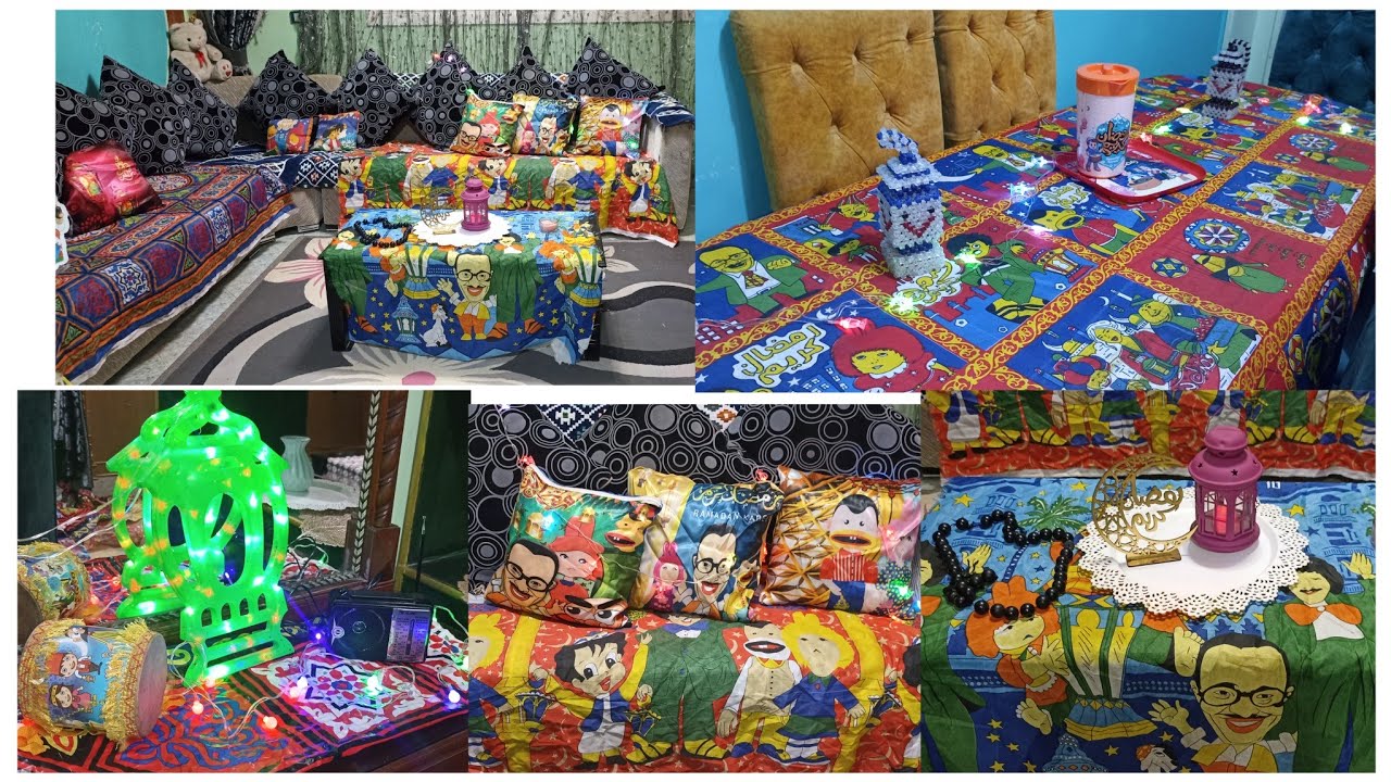 علقنا زينة رمضان الجديدة قلبنا بيتنا بهجة رمضان✨زينا البيت بزينة رمضان 🌛قلبنا بيتنا خيمة رمضانية