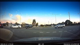 White ute speeds into intersection causing large crash - Hammond Park W.A