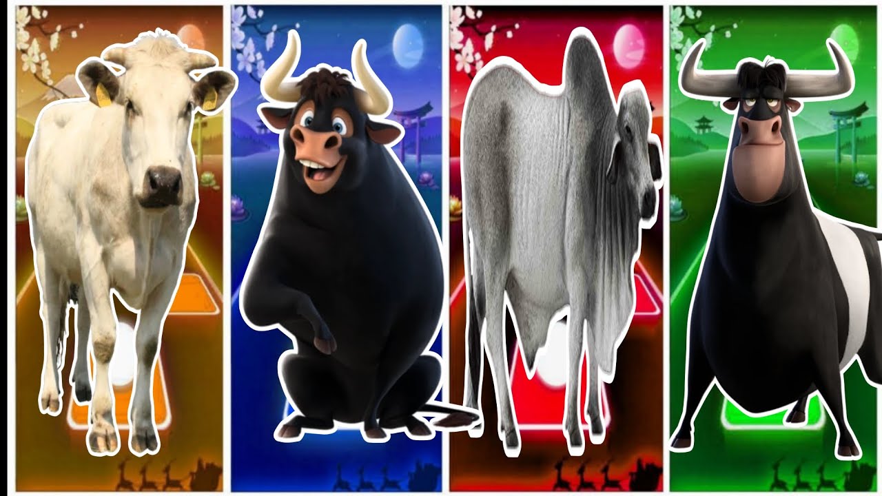 Funny Cow 🐄 🆚 Funny Bull 🐂🆚 Funny Cow 🐄🆚 Funny Bull 🐂🆚🔴 Tiles hop Edm rush #tileshopedmrush 