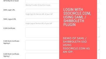 Restyaboard - Login with SSOCircle.com, using SAML / Shibboleth Plugin