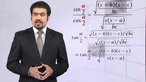 Math - Fsc Part 1 Chapter 12 The Tangent Half Angle Formula- Math