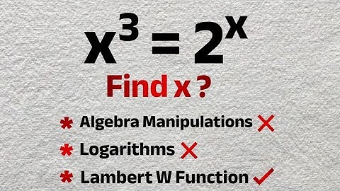 LAMBERT W FUNCTION: Viral & Tricky Transcendental Equation | Can You Solve x³ = 2^x? -Math Olympiads