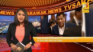 Philippines President Duterte Urges U.S. To Declare War On China