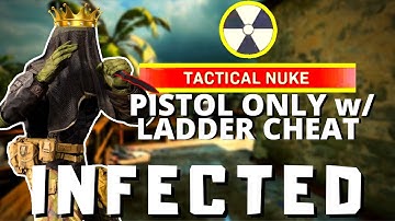 FIRST PISTOL ONLY NUKE w/ LADDER BLOCK CHEAT + HOW TO INFECTED BRIDGE | Call of Duty Modern Warfare