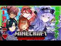 【Minecraft】愉快なメンツでマイクラハードコア💜 w/日向まる、カリブラさん、巫神こん、まいたけ【おなつのにびたし/個人勢Vtuber/#おなつのなま】