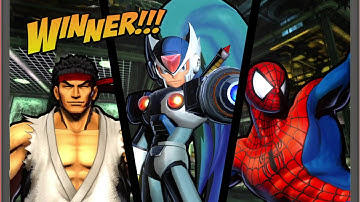 ULTIMATE MARVEL VS. CAPCOM 3 Spiderman,Ryu,Zero Requested Gameplay
