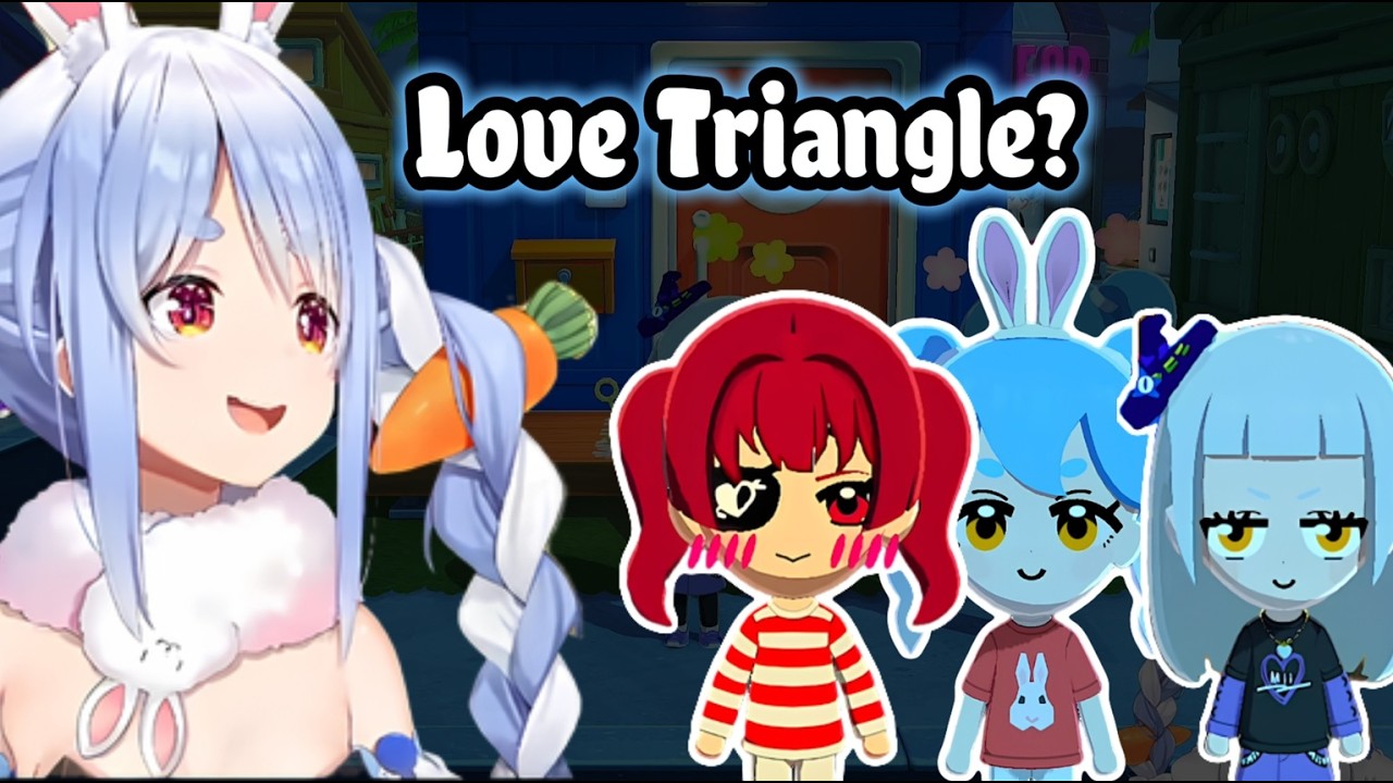 Pekora Realizes She’s in a Love Triangle with Marine & Shion In Tomodachi Collection