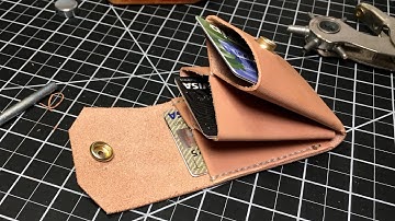 Making a Leather One Piece Accordion Card Wallet (The Easy Way)