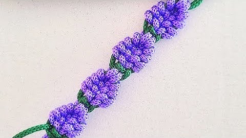 DIY💜Prachtig lavendel macramé armbandpatroon voor beginners | Paarse macramé armband. Lila bloem