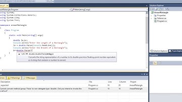 Area of Retangle C# Console Application