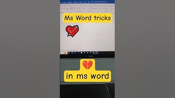 Ms Word Tricks | Heart 💔 break symbol | Heart trick #shorts #short #msword
