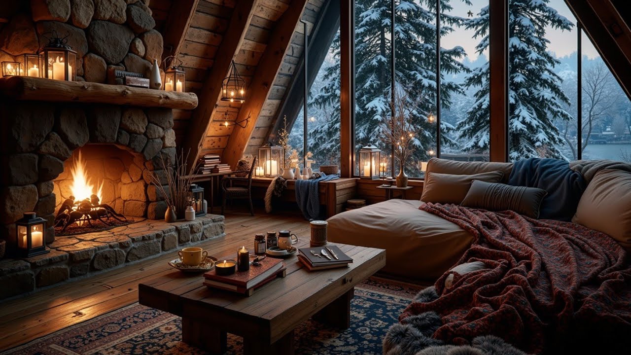 Уютная атмосфера хижины для учебы и сна