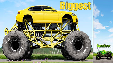 Biggest vs Smallest Monster Truck #6 - Beamng drive