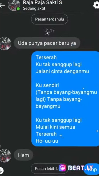 prank chatting an pakai lirik lagu terserah