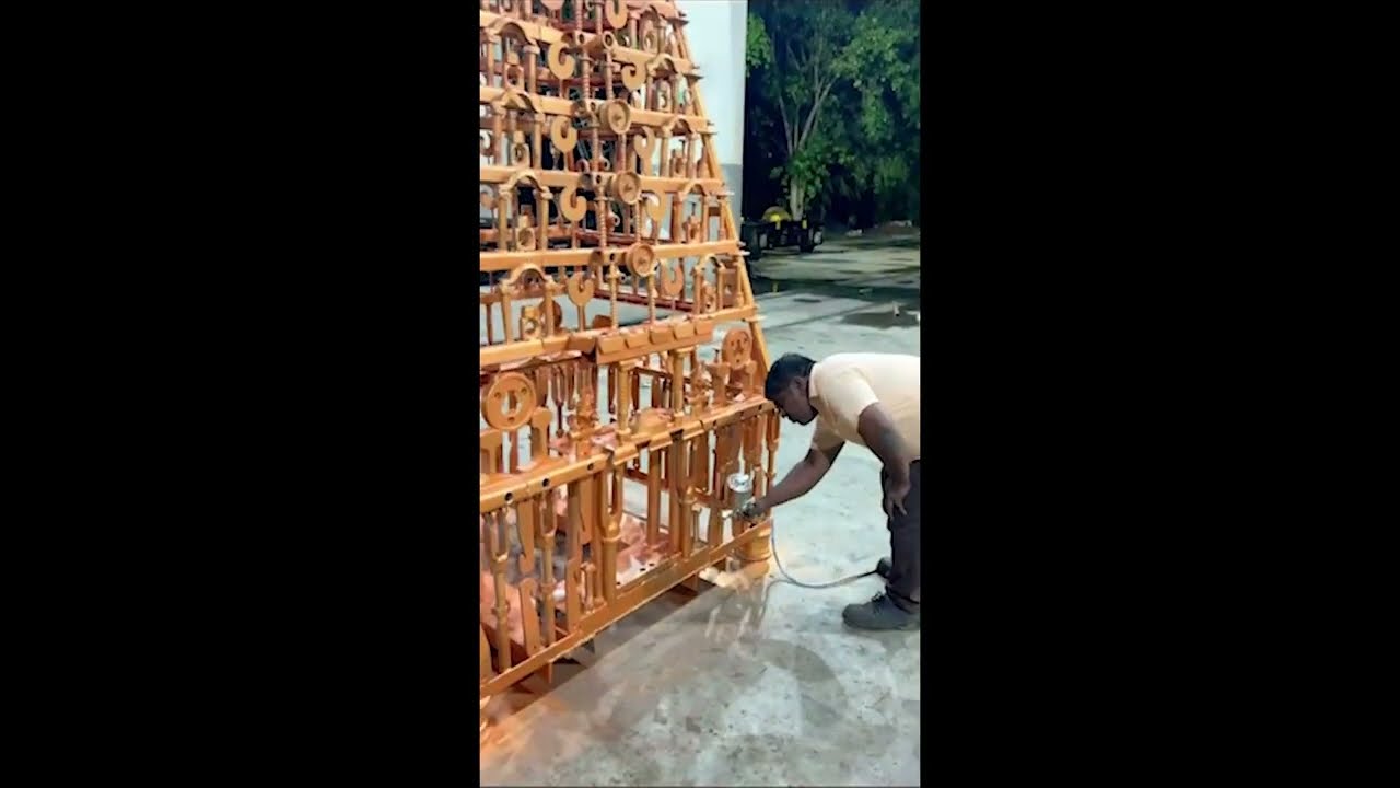 Madurai Depot’s Creative Marvel: Temple Tower Made from Railway Scrap