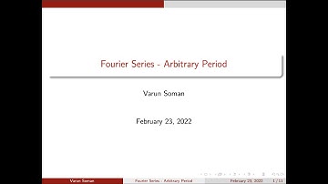 MAT101-M5L5- Fourier series Arbitrary Period