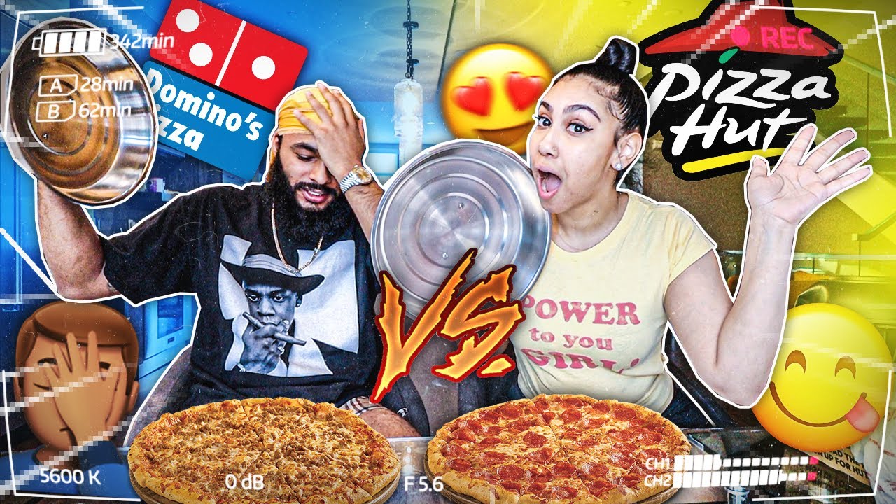 PIZZA HUT VS DOMINOS FOOD CHALLENGE!!