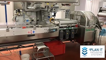 Flow Wrapping Cakes With Automatic Flow Wrapping Line