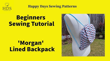 Morgan Lined Drawstring Bag Tutorial by Happy Days Sewing