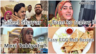 Fans ko Replay | Easy EGG Roll Recipe | Mummy ne mera suit stitch Kia | Family Vlog | Rushna Noor
