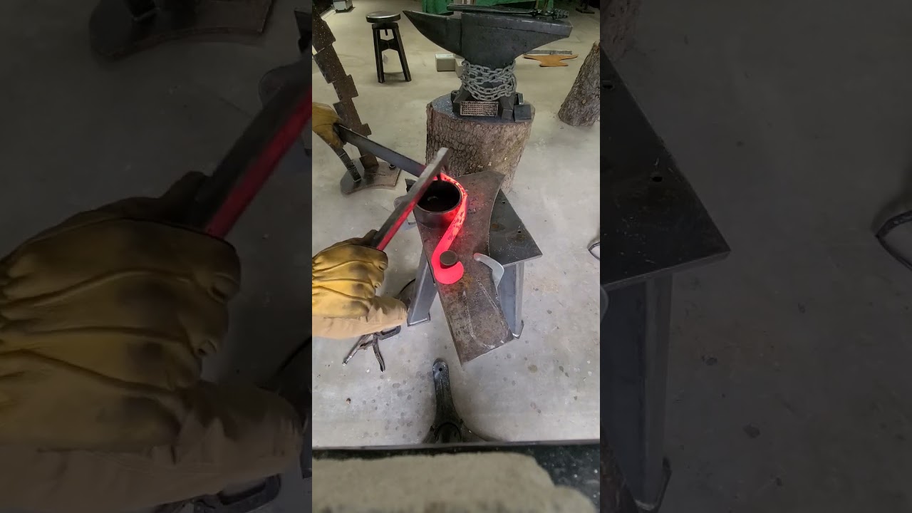 Blacksmithing Handrail ends. 