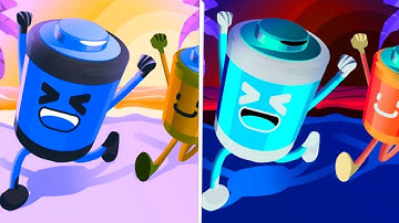 Battery Run vs Reverse Speed Run   Walkthrough ,iOS Android Ball Colour Run New Update ( part:449 )