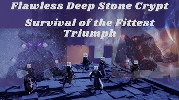 Destiny 2 Beyond Light l Flawless Deep Stone Crypt l Survival of the Fittest Triumph