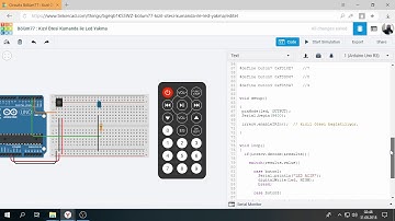 Tinkercad ile Arduino Bölüm 77 : Kumanda İle Led Yakma
