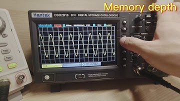 Hantek Oscilloscope DSO2D10, Bandwidth, sample rate, storage depth test