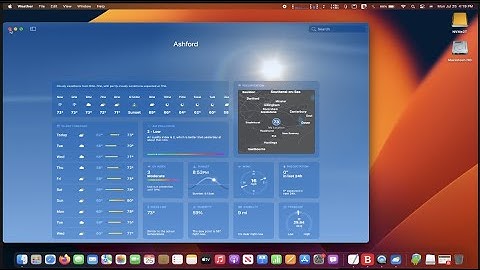 New Weather App on macOS Ventura