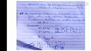 Matrix representation and homogeneous coordinates - lecture 28/computer graphics