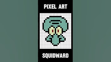 Membuat Squidward Pixel Art #drawing #pixelart #art #satisfying