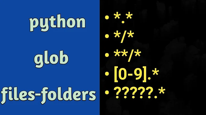 python glob | Files and Folders