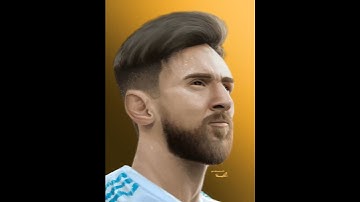 Painting Lionel Messi on Procreate #art #digitalart #procreate #messi #futbol