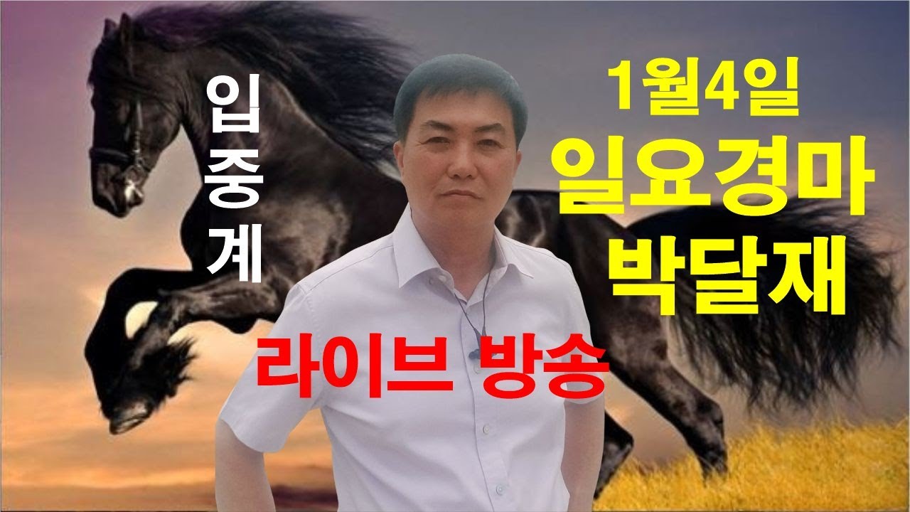 1월4일 일요경마 경마예상 추천마번 복병마 배당마 온종일 라이브 방송 서울경마 부경경마 경주분석 추천마번 예상방송 박달재