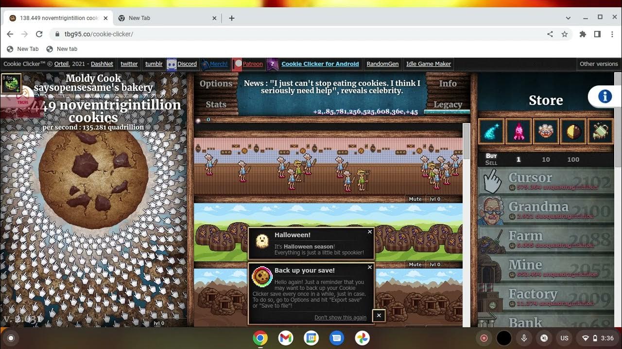 Ublocked cookie clicker site and cookie clicker codes/cheats - YouTube