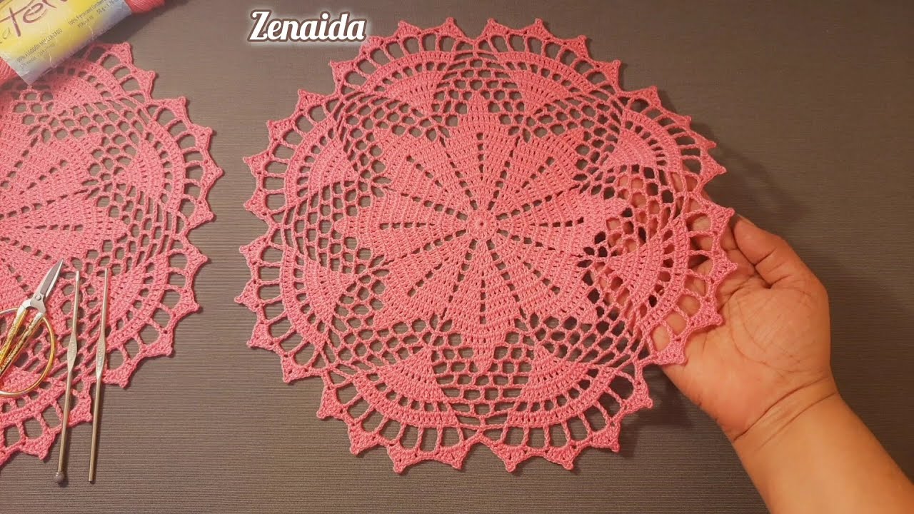 Carpeta Flor y Abanicos,  #zenaida #crochet