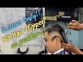 BARBER TUTORIAL:SCISSORS ONLY MID FADE CUT | MANUAL PROCESS | STRAIGHT RAZOR,COMBS supports