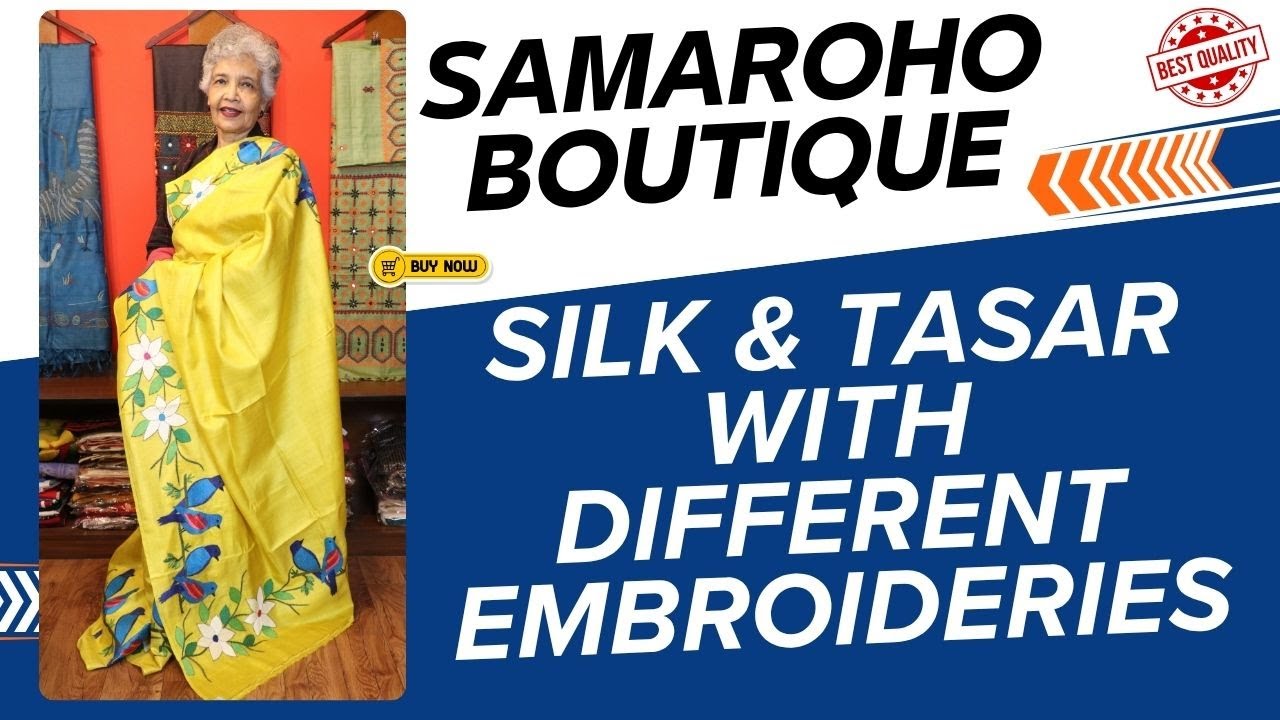 Бутик Samaroho | Шёлк и тасар с разными вышивками | Эпизод 164 | #shortsviral
