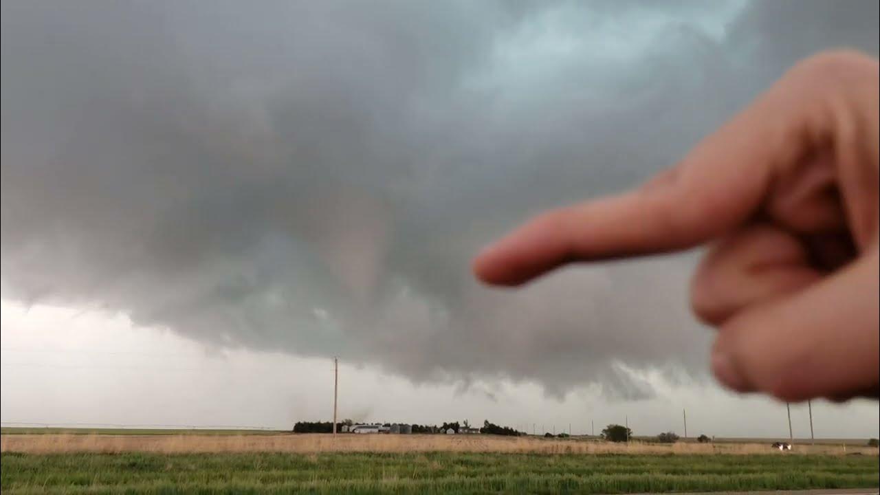 Selden, KS tornado touchdown and I get hit by an anticyclonic tornado