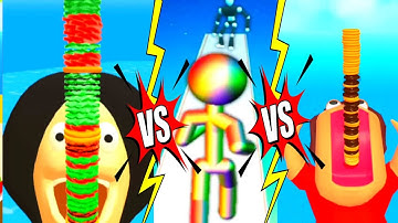 BURGER RUSH vs TALL MAN RUN vs PANCAKE RUN Triple Gameplay iOS,Android Update All Levels Walkthrough