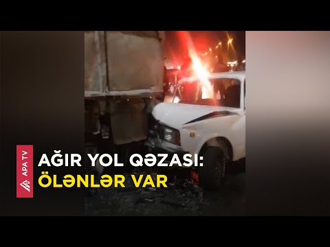 Gəncədə ölümlə nəticələnən ağır yol qəzası baş verib - APA TV