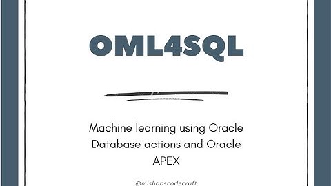 Oracle APEX + Oracle Machine Learning  Candy Dataset Binary Classification Tutorial