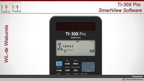 TI-30X Pro SmartView software