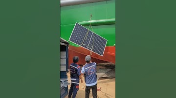 HÀNH TRÌNH KÉO TẤM PIN NĂNG LƯỢNG MẶT TRỜI LÊN LẮP ĐẶT SÀ LAN CHUẨN BỊ HẠ THỦY. #shorts