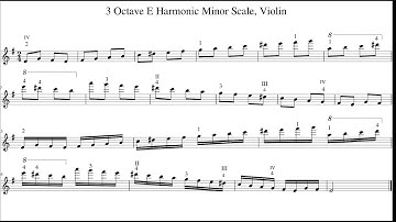 3 Octave E Harmonic Minor Scale, Violin