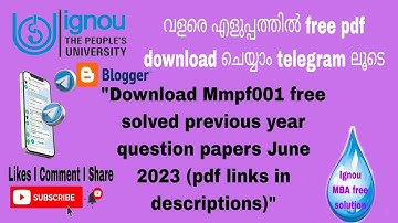 mmpf 001 june.2023  free solved previous year question paper pdf links in description