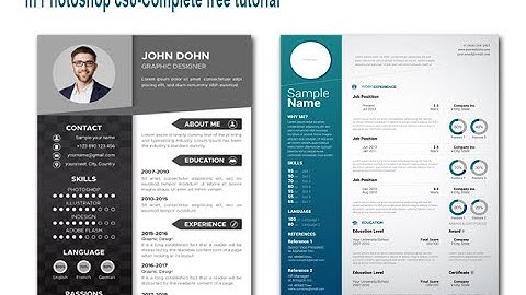 Lecture 9: Make CV or Resume Template in photoshop part1 graphic design course   by Bushra Azeem.